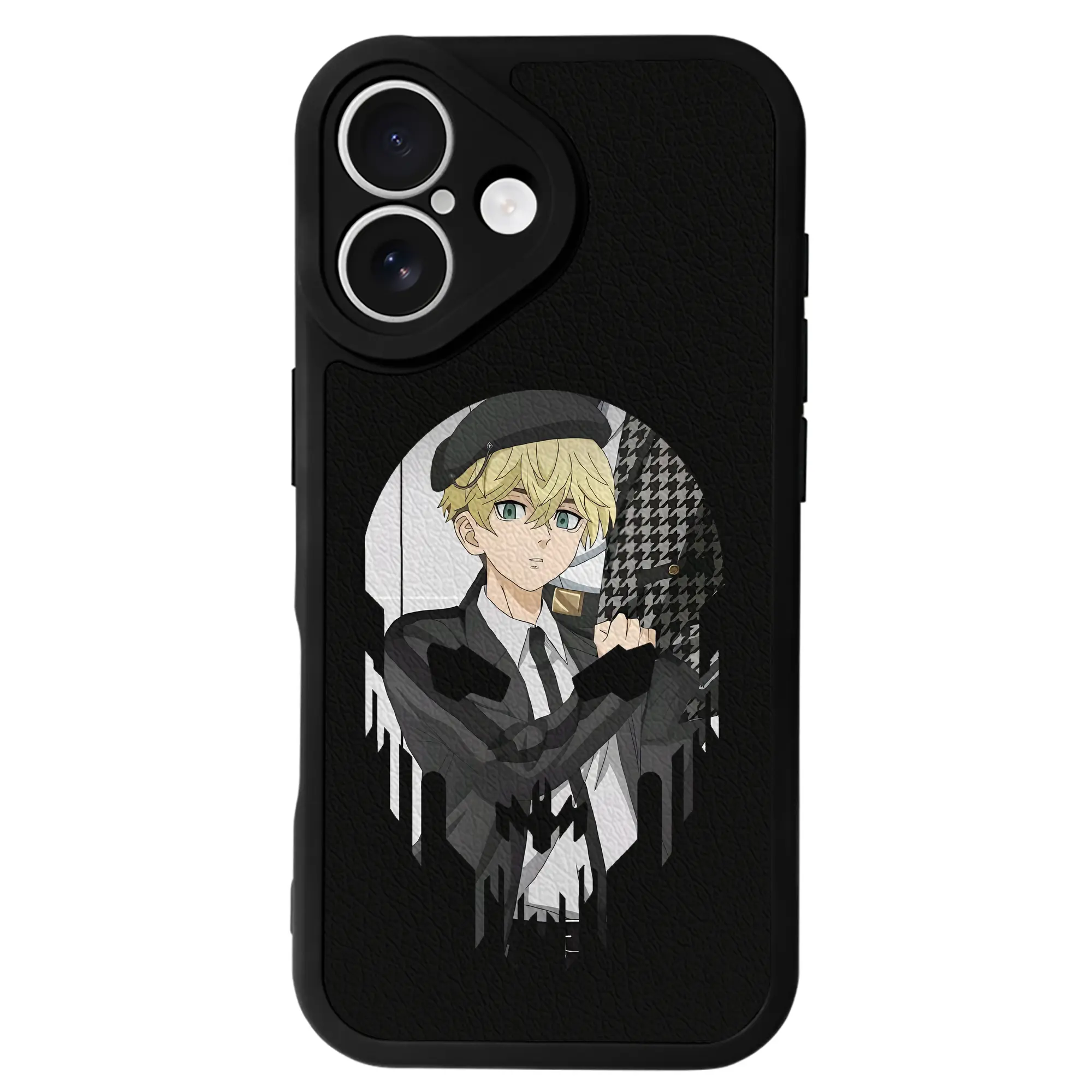 東京リベンジャーズ グッズ,松野千冬 - IPhone 16シリーズ対応 ・ シリコンスマホケース ・ レザー調 ・ 高精度フィット ・ 耐衝撃 ・ ワイヤレス充電対応 ・ 精密カット